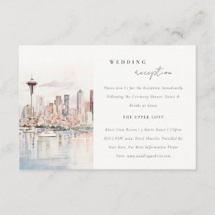 Recepción de boda con paisaje de Seattle Washingto