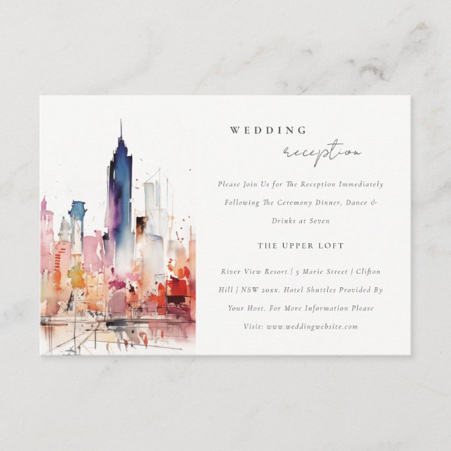 Recepción de Boda con Paisaje en Chicago Illinois (Anverso)