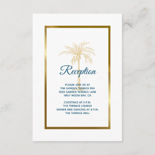 Recepción de Boda con Palma Dorada de Azul Tropica