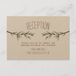 Recepción de Boda con Ramas de Verde Perenne Rústi