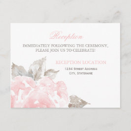 Recepción de Boda con Rosa de Acuarela Rosada