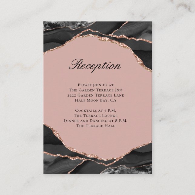 Recepción de Boda con Rosa de Oro Negro de Ágata M (Anverso)