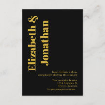 Recepción de boda con tipografía minimalista
