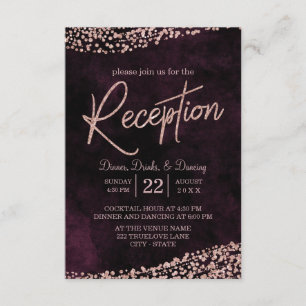 Recepción de boda con vino Marsala y oro rosa