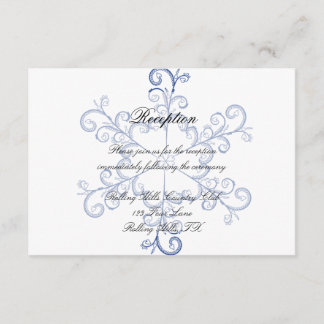 Recepción de Boda Copo de Nieve Corazón Azul