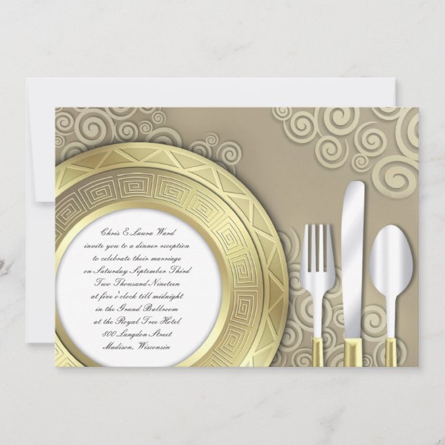 Recepción de Boda (cualquier ocasión) Invitación P (Anverso)