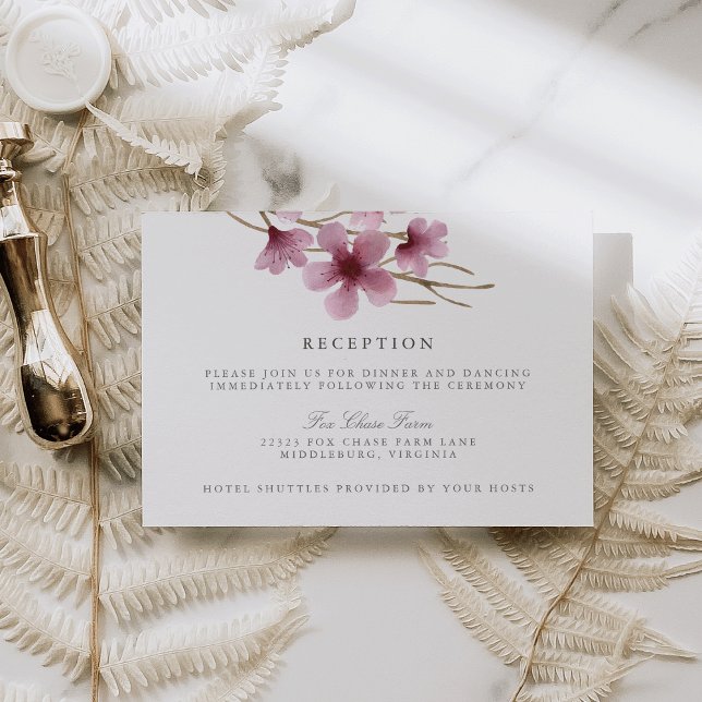 Recepción de Boda de Acuarela de Flor de Cerezo (Subido por el creador)