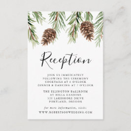 Recepción de Boda de Acuarela de Invierno con Piña