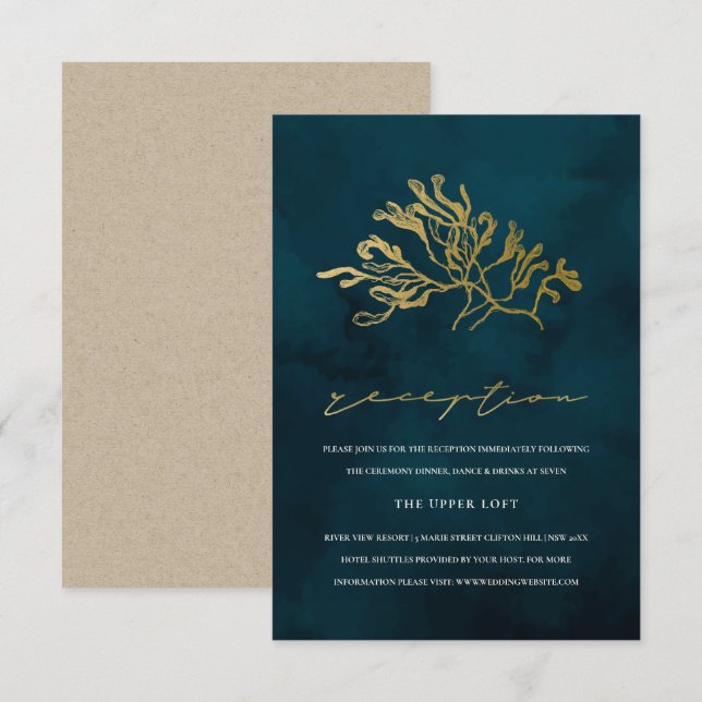 RECEPCIÓN DE BODA DE AGUA SUBMARINA DE ORO (Anverso / Reverso)