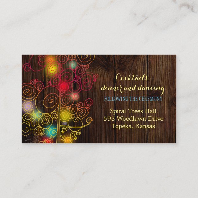 Recepción de boda de árbol de cuento de hadas (Anverso)