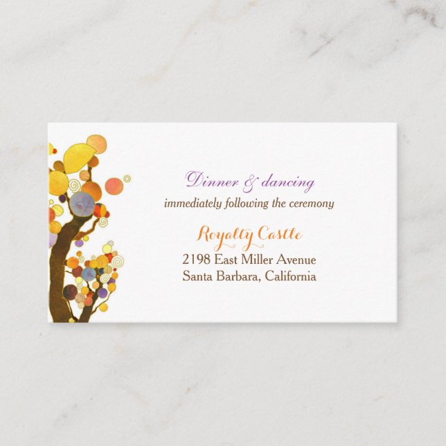 Recepción de boda de árbol mágico (Anverso)