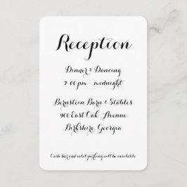 Recepción de boda de caligrafía con letras de mano