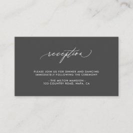 Recepción de boda de caligrafía simple y elegante