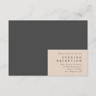 Recepción de boda de crema moderna de plancha de c