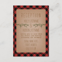 Recepción de Boda de Cuadros Escoceses de Leñador 