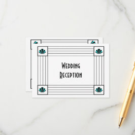 Recepción de boda de diseño Art Deco Azul