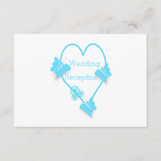 Recepción De Boda De Diseño De Mariposa Y Corazón