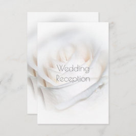 Recepción de boda de diseño de rosa blanca
