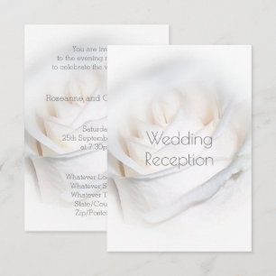 Recepción de boda de diseño de rosa blanca