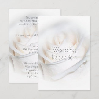 Recepción de boda de diseño de rosa blanca