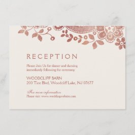 Recepción de boda de encaje vintage elegante rosa 