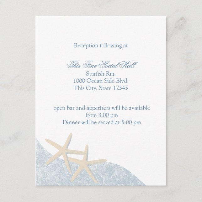 Recepción de Boda de Estrella de Mar (Anverso)