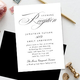 Recepción de boda de etiqueta con caligrafía elega