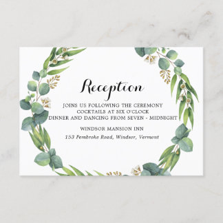 Recepción de boda de eucalipto