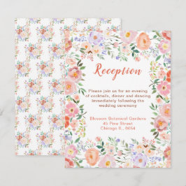 Recepción de boda de flores florales de primavera