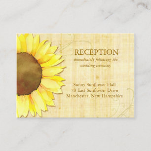 Recepción de boda de girasol rústico