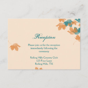 Recepción de Boda de Hoja de Arce de Otoño Aqua Na