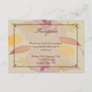 Recepción de Boda de Hojas de Otoño Rústicas