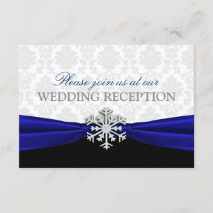 Recepción de Boda de Invierno con Cinta Azul