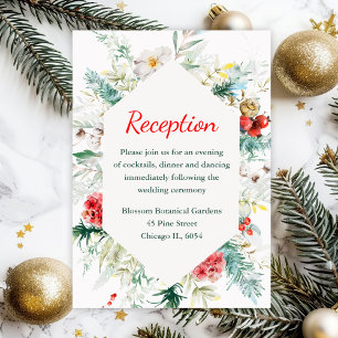 Recepción de Boda de Invierno con Vegetación Flora