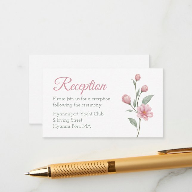 Recepción de Boda de Jardín de Salvia Rosa Floral  (Anverso/Reverso In Situ)