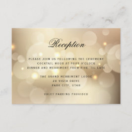 Recepción de boda de lujo con brillo dorado