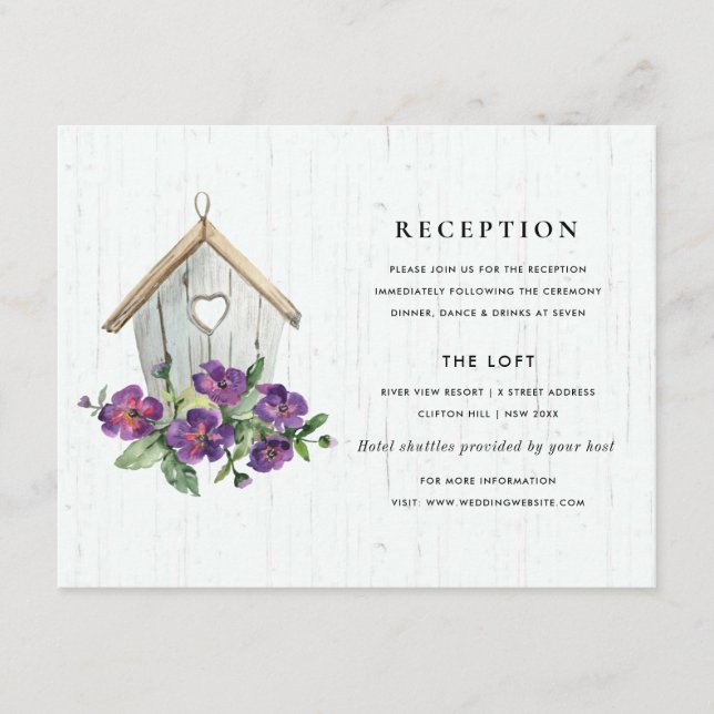 RECEPCIÓN DE BODA DE MADERA BLANCA FLORAL DE BIRDH (Anverso)