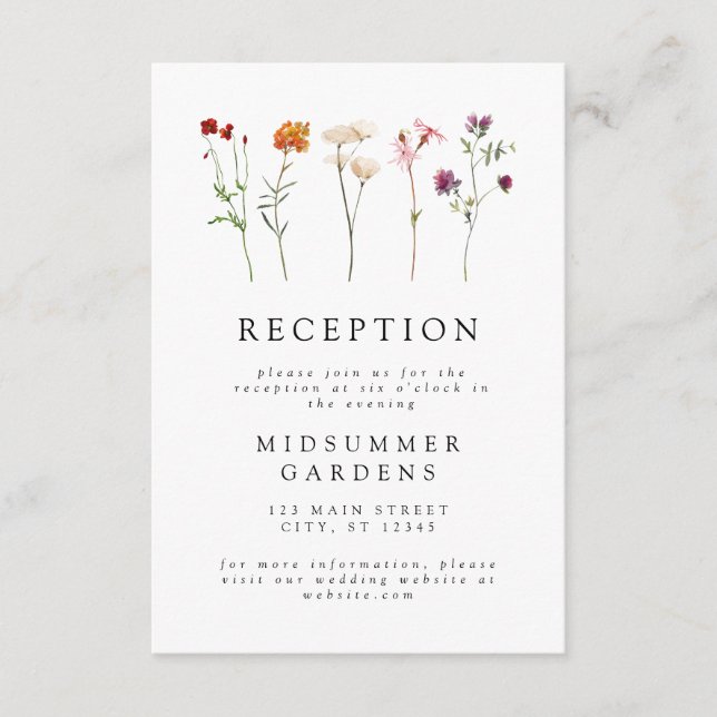 Recepción de Boda de Orgullo Lésbico Wildflower (Anverso)