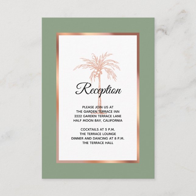Recepción de Boda de Palma de Oro Rosa de Salvia e (Anverso)