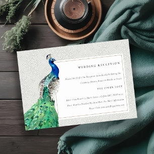 Recepción de Boda de Pavo Real con Acuarela Ornata