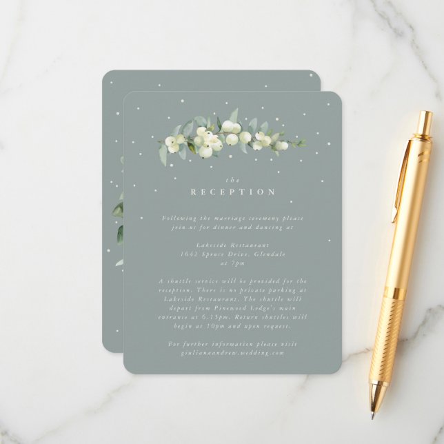 Recepción de Boda de Snowberry+Eucalipto de Color  (Anverso/Reverso In Situ)