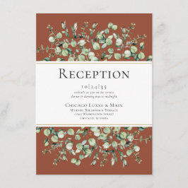 Recepción de Boda de Terracota con Eucalipto