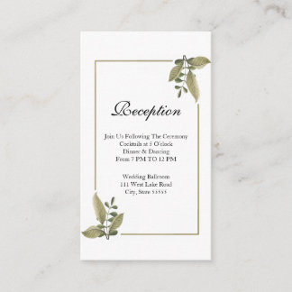 Recepción de boda de vegetación minimalista elegan