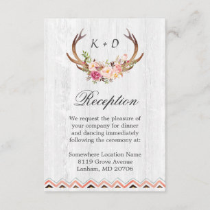 Recepción de Boda Decoración Rústica de Cuerno de 