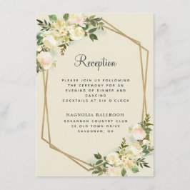 Recepción de Boda Dorada de Rosas Blancas