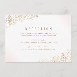 Recepción de boda dorada dorada en Rubor