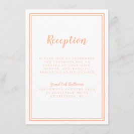 Recepción de Boda Durazno Moderna Sencilla Tradici