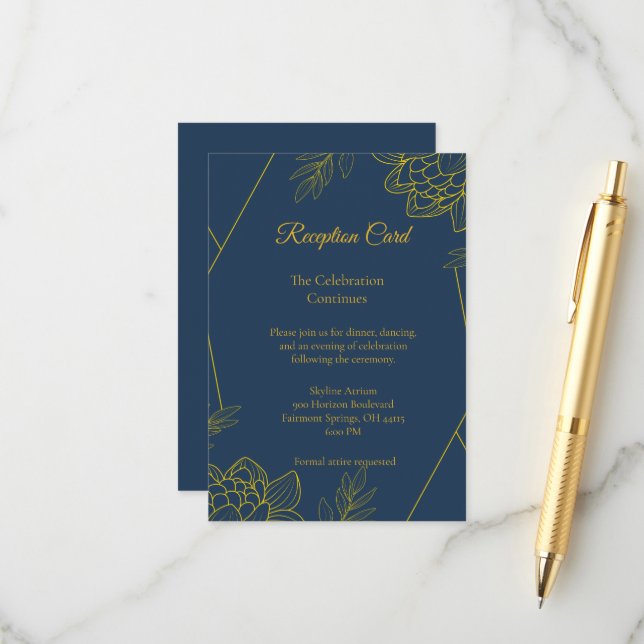 Recepción de Boda Elegancia Dorada (Anverso/Reverso In Situ)