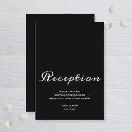 Recepción de Boda Elegante Blanco y Negro