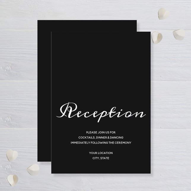 Recepción de Boda Elegante Blanco y Negro (Subido por el creador)